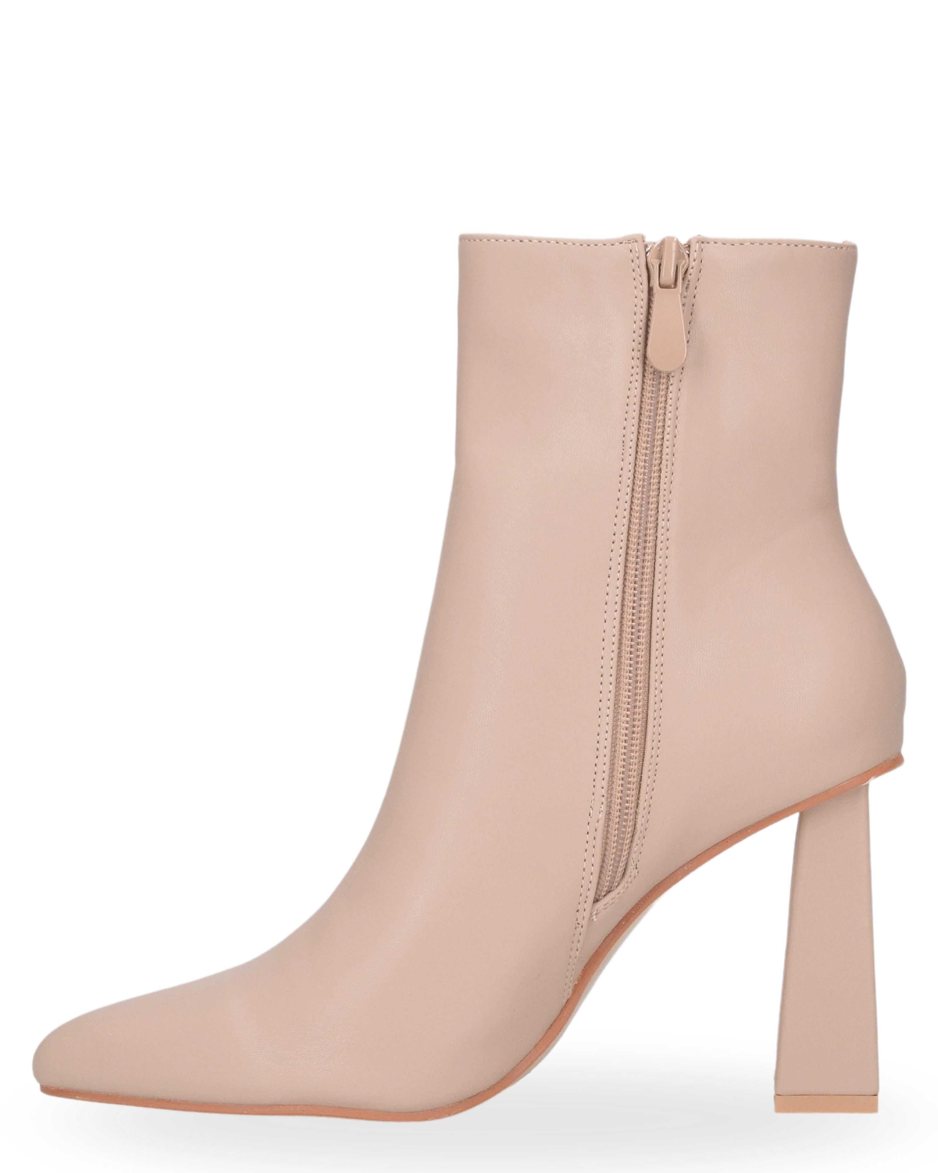 ADELAIDE - stivaletti in PU beige con tacco - Image 2