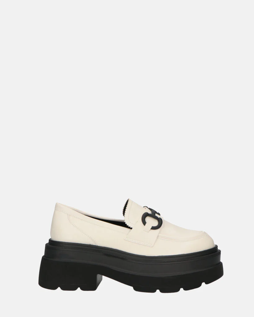 BESSIE - scarpe bianche platform con decorazione - Image 4
