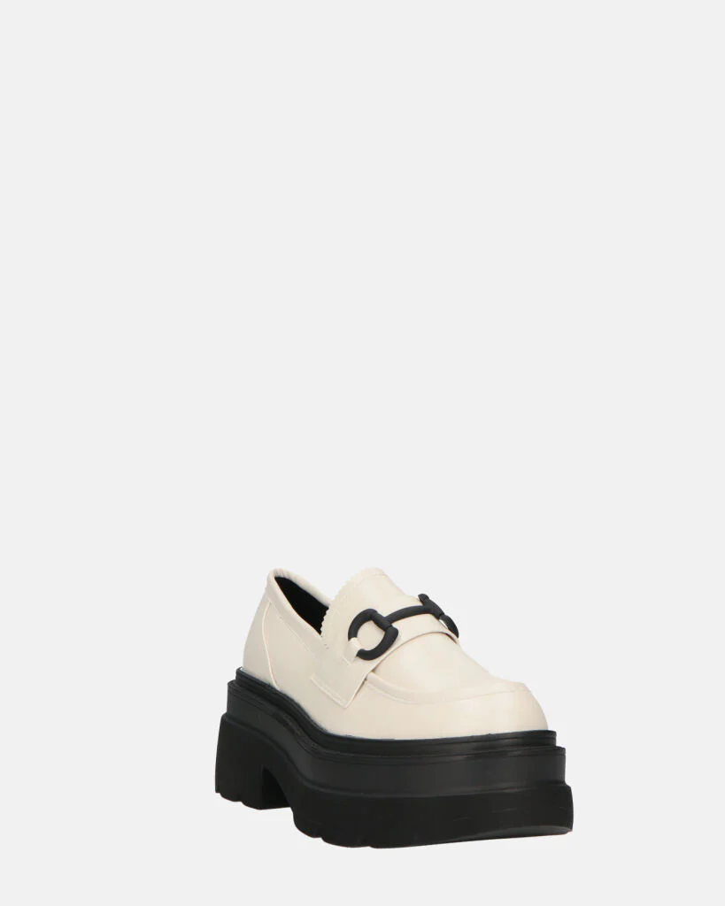 BESSIE - scarpe bianche platform con decorazione - Image 6