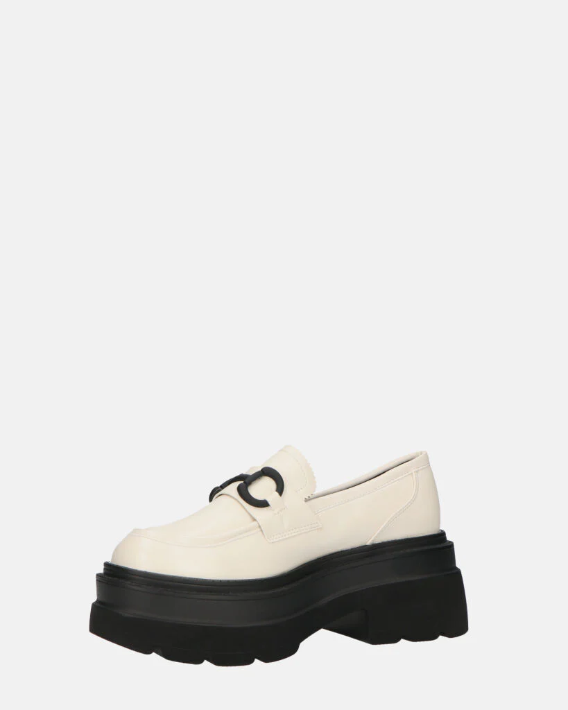 BESSIE - scarpe bianche platform con decorazione - Image 9