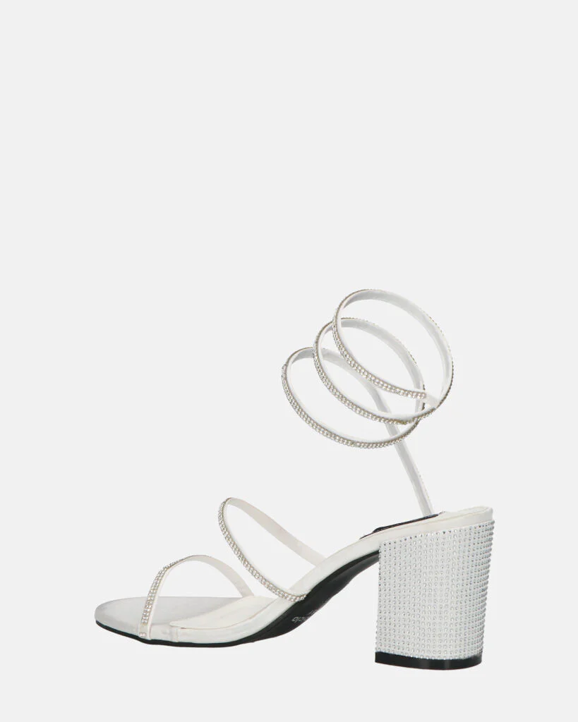 COBY - tacchi alti argento con gemme e spirale - Image 11