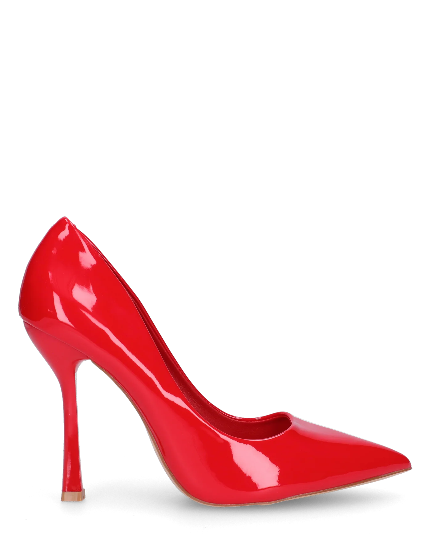 ELOWEN - décolleté in glassy rosso con tacco a spillo