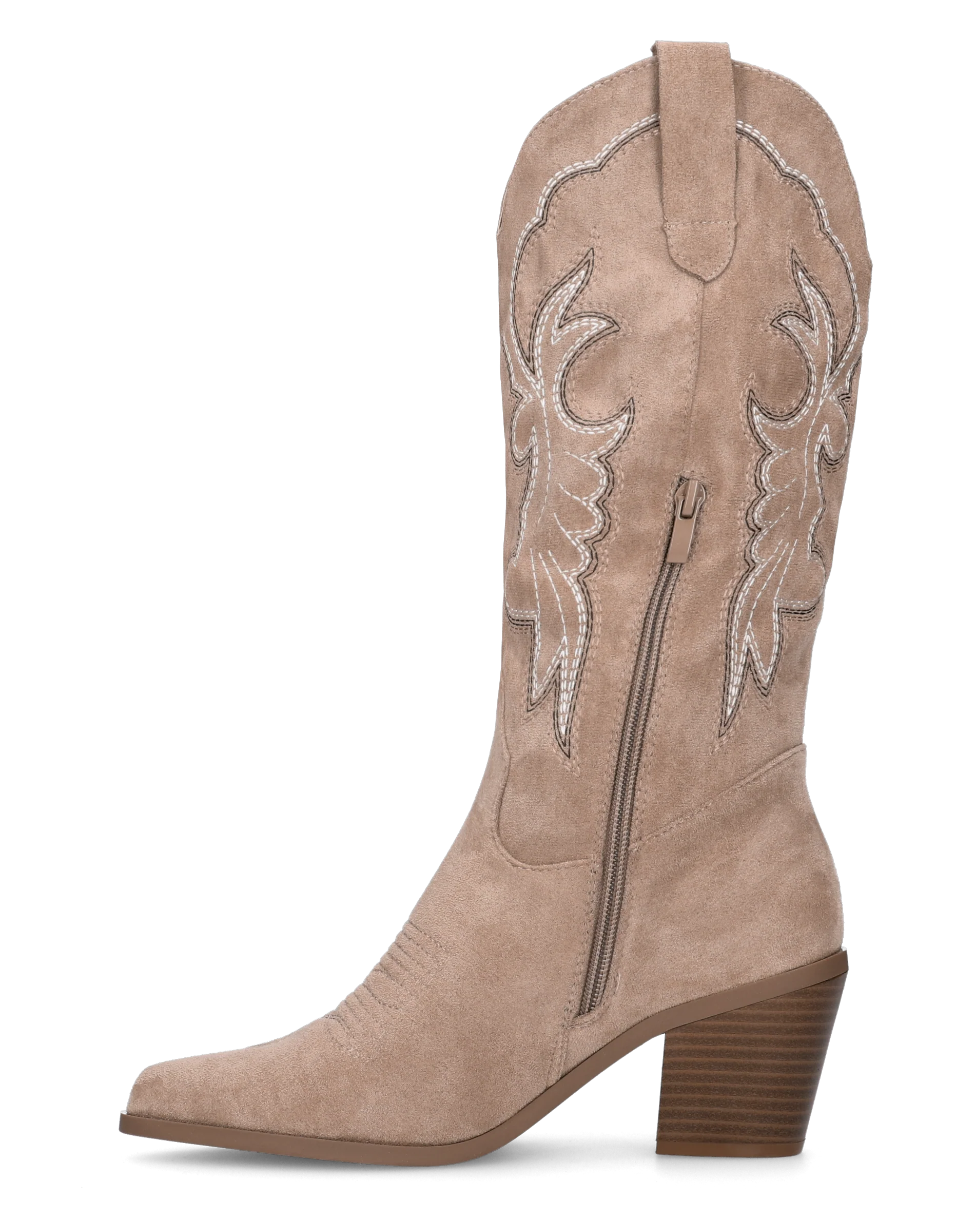 JIMI - stivali camperos texani beige con decorazioni ricamate - Image 2