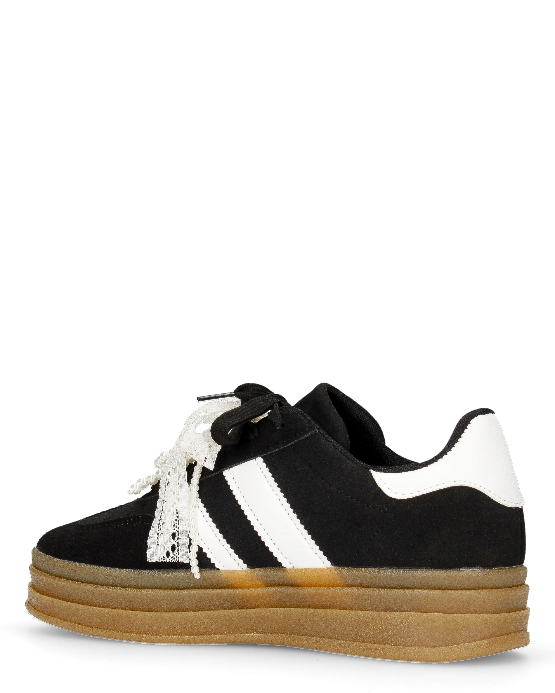 JODA - sneakers nere con fiocco perlinato removibile - Image 7