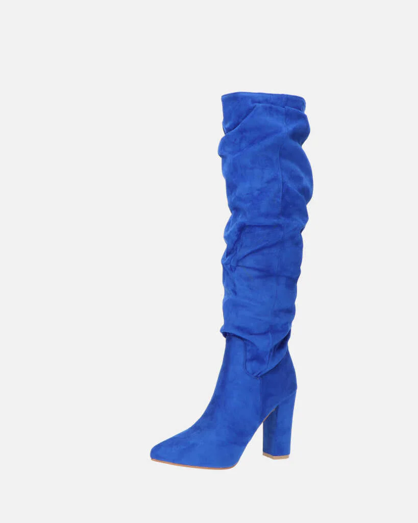 JONITTA - stivale alto con tacco in blu - Image 8