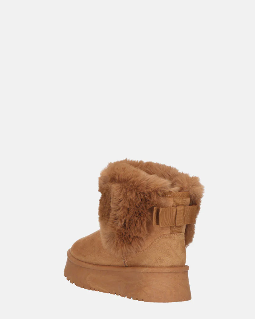 JOY - scarpe beige imbottite all' interno in camoscio - Image 12