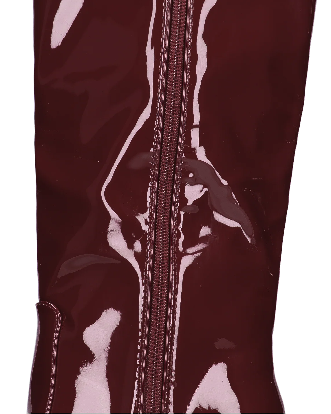 KAMYA - stivali alti glassy in burgundy - Image 4