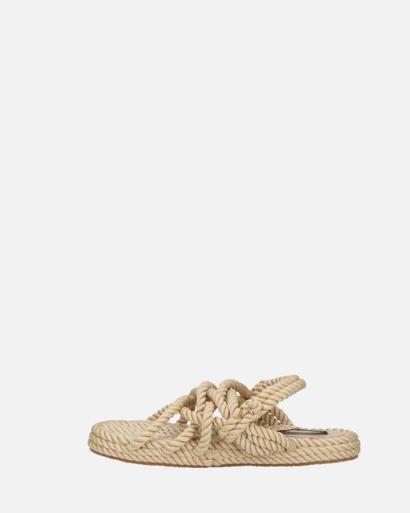 KATERYNA - sandali beige di corda intrecciata - Image 10