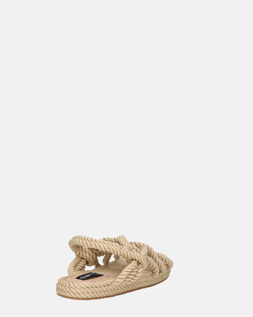 KATERYNA - sandali beige di corda intrecciata - Image 14
