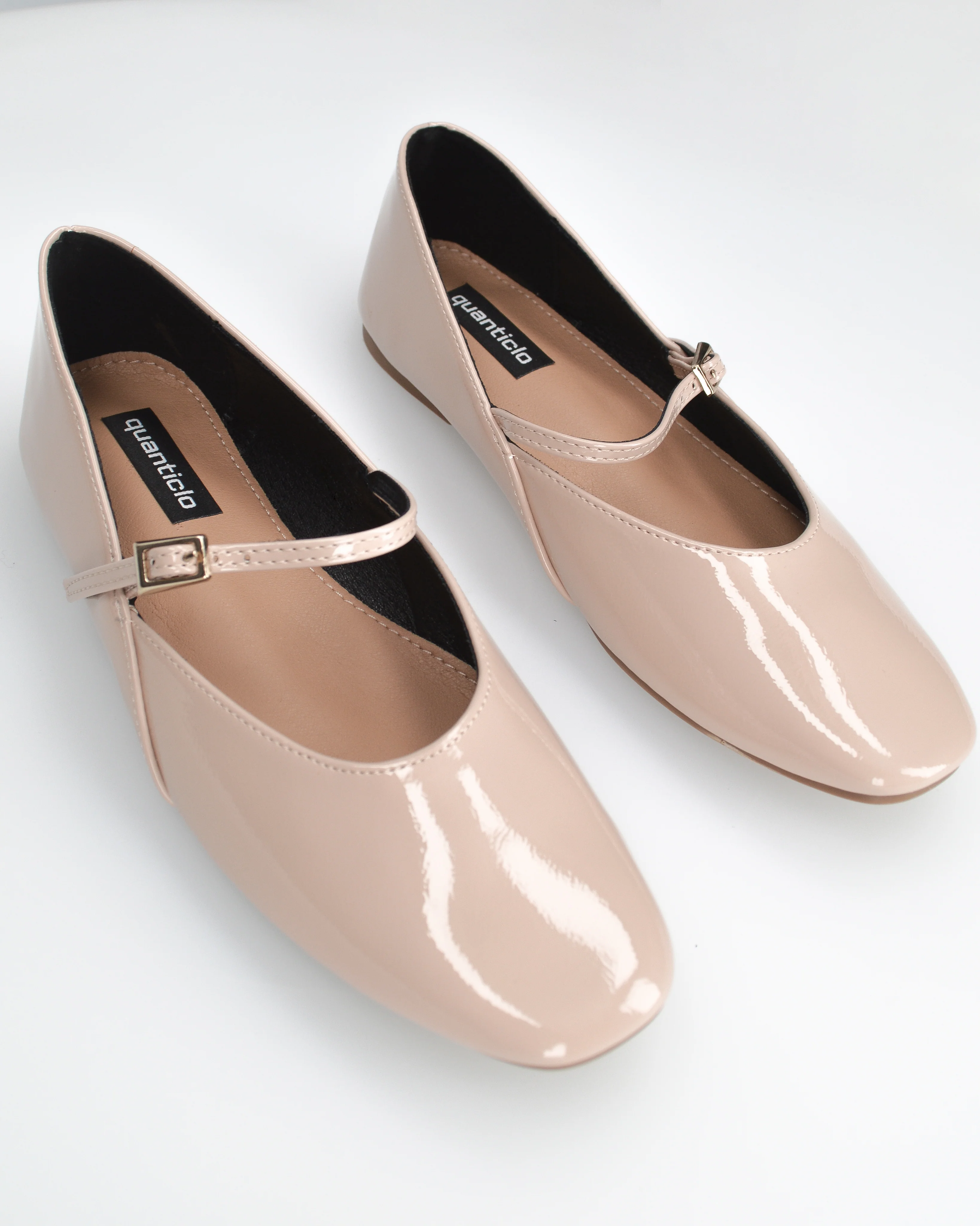 LUPITA - ballerine beige lucide con cinturino - Image 3
