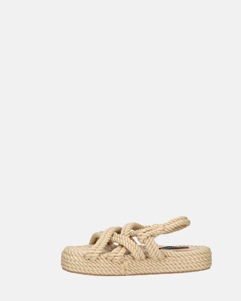 MARIYA - sandali di corda intrecciata beige - Image 10