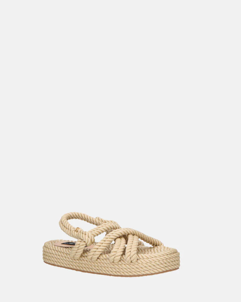MARIYA - sandali di corda intrecciata beige - Image 5