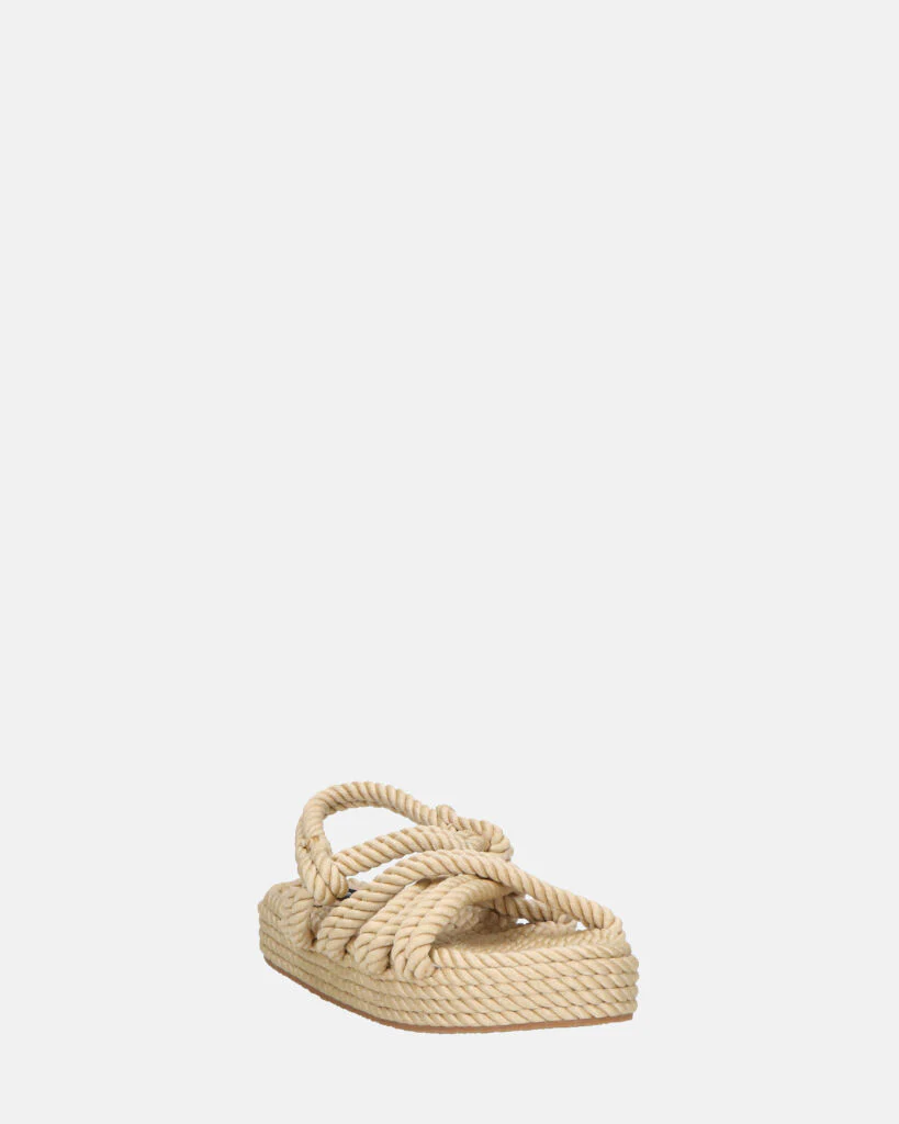 MARIYA - sandali di corda intrecciata beige - Image 6