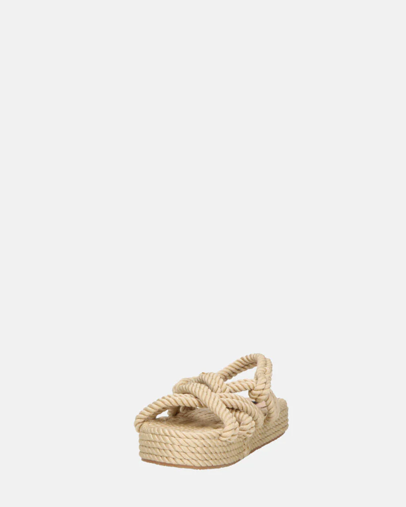 MARIYA - sandali di corda intrecciata beige - Image 8