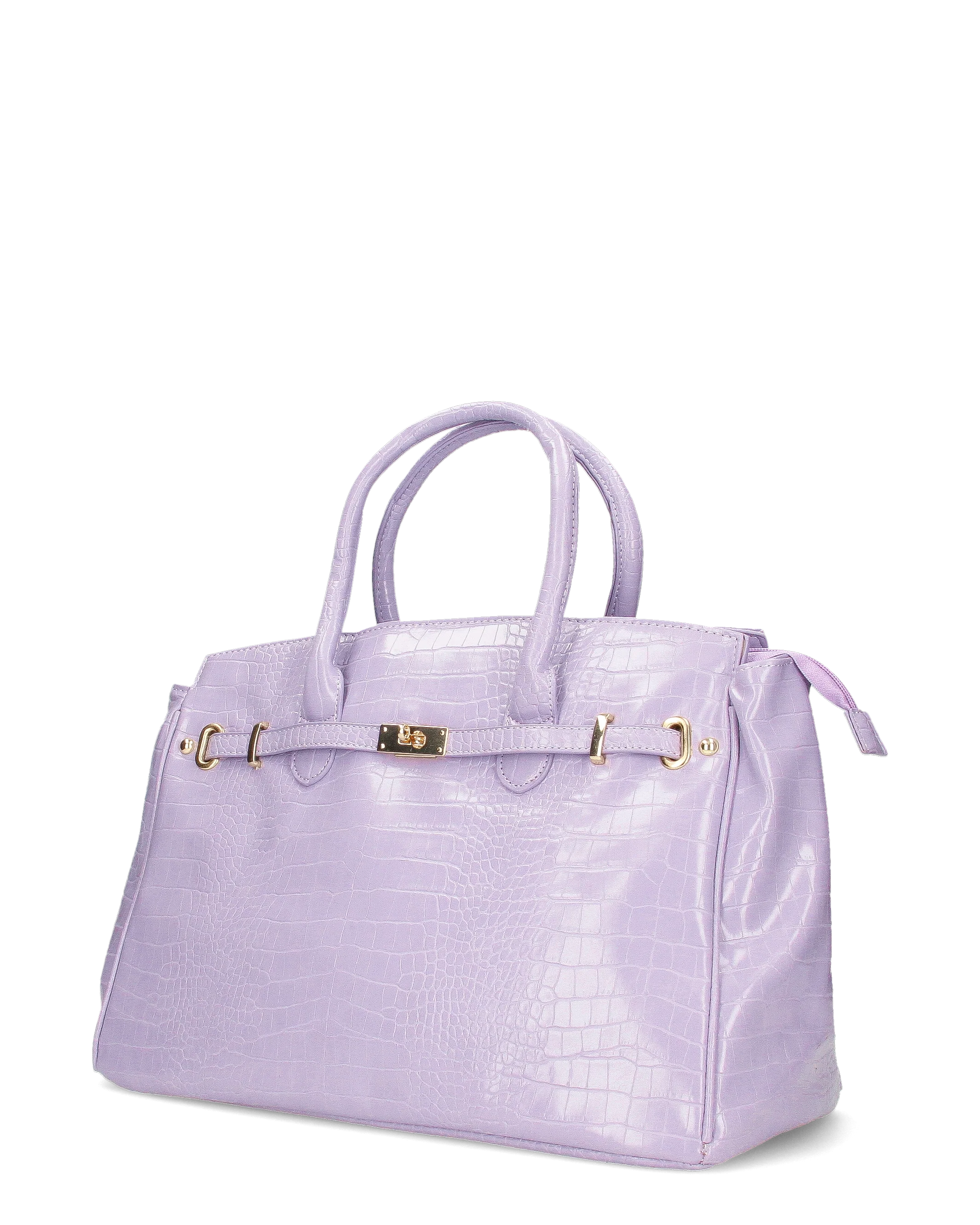 MARY - borsa grande violetta con trama coccodrillo e tracolla aggiuntiva - Image 2