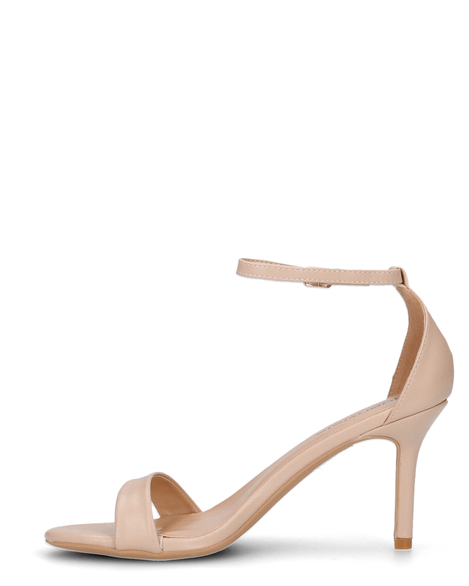 ELIN - sandali con tacco a spillo in ecopelle beige con cinturino - Image 3
