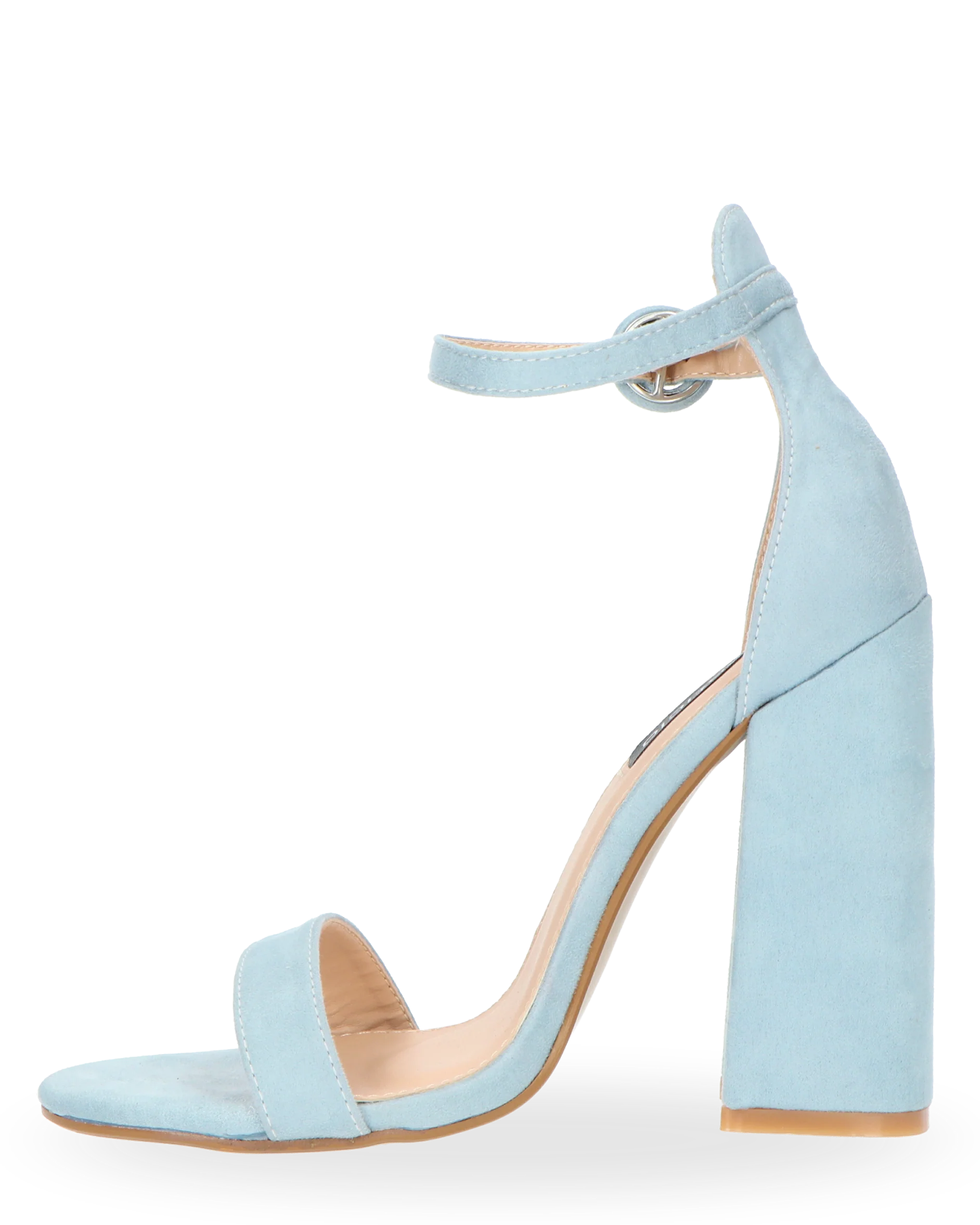 SELENE - sandalo con tacco in camoscio azzurro - Image 3