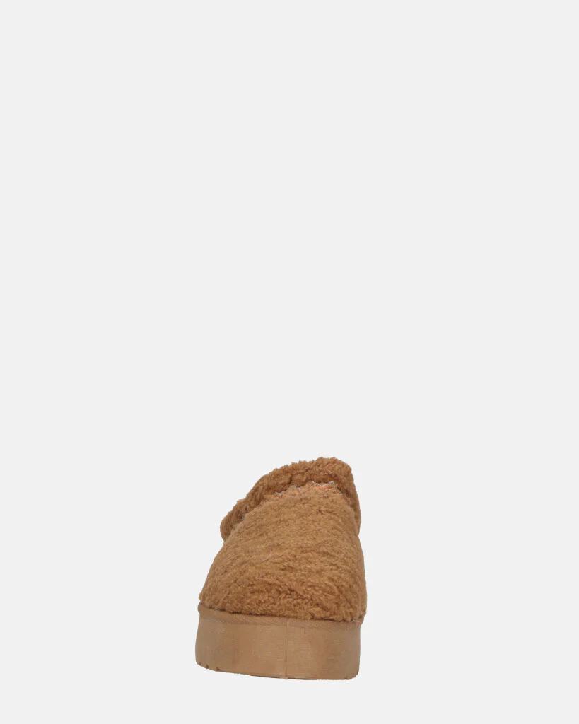 SHIGE - pantofole platform marroni con ricami - Image 7