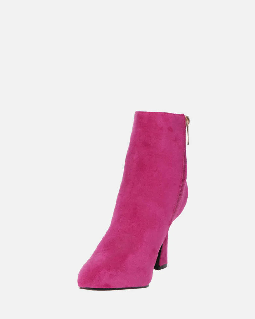 SMILLA - stivaletti in camoscio fucsia con cerniera - Image 7