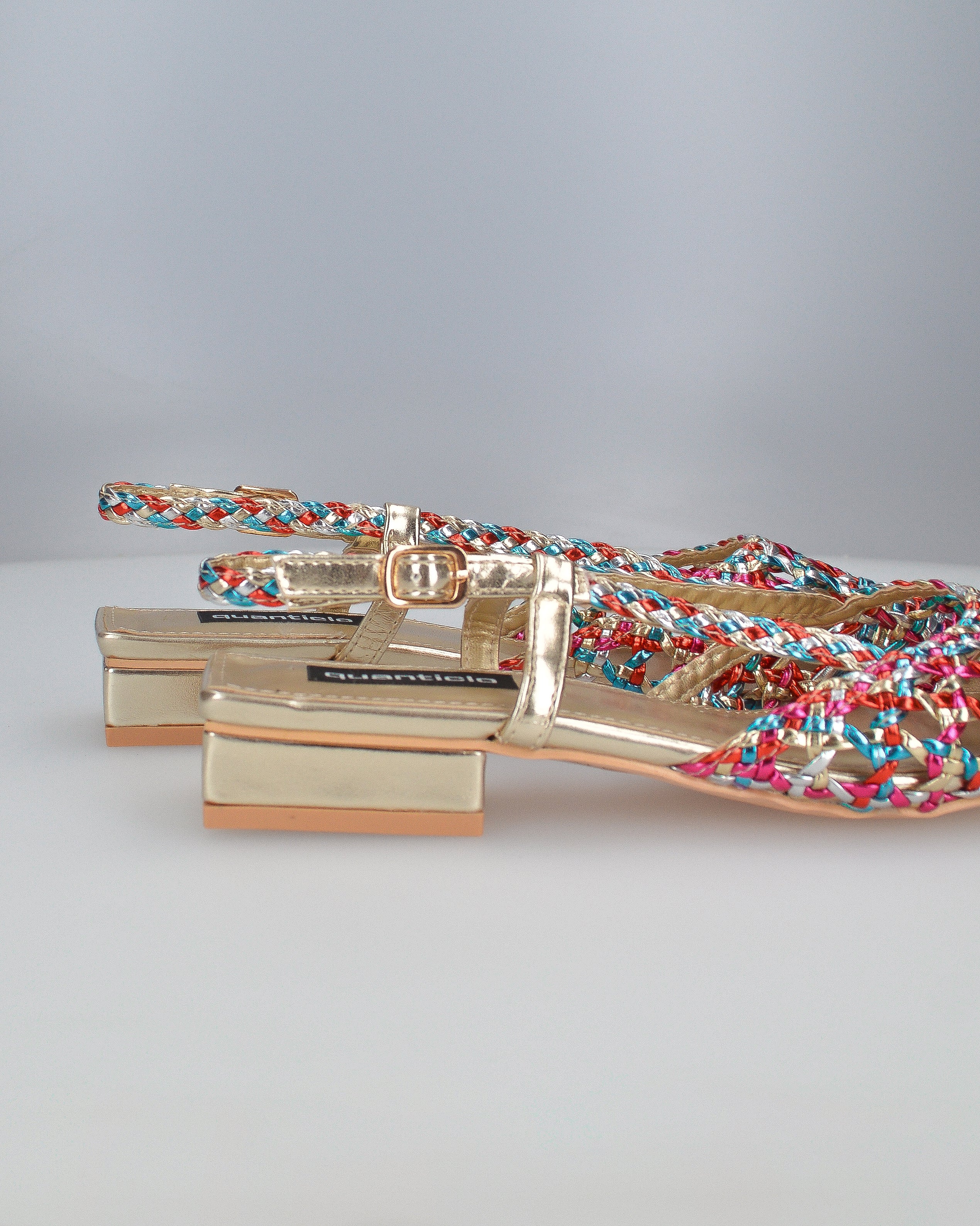 TESSY - sandali con materiale intrecciato multicolore - Image 4