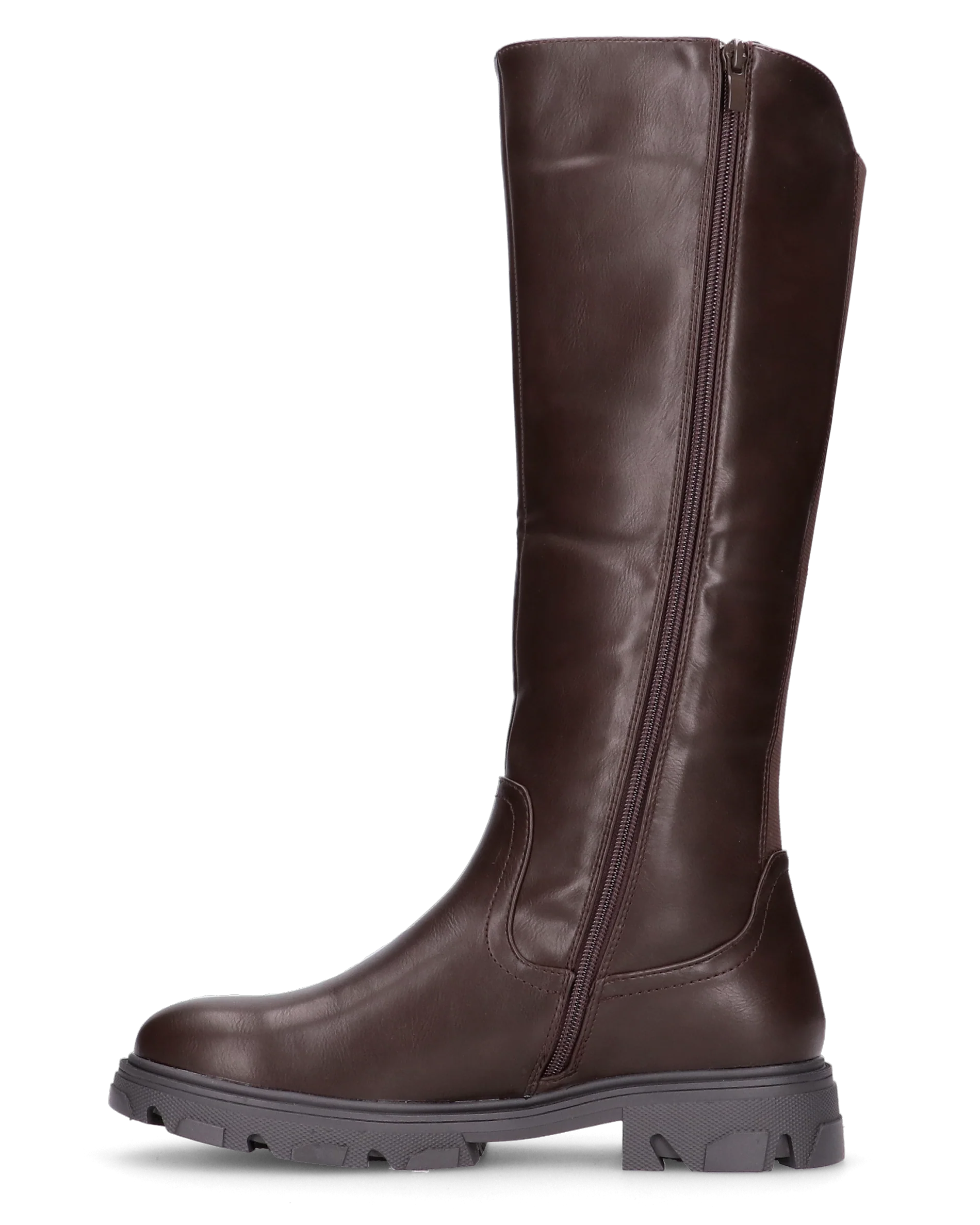 '+Size TONIA - stivale alto marrone con tacco e banda posteriore elastica, linea taglie plus! - Image 2