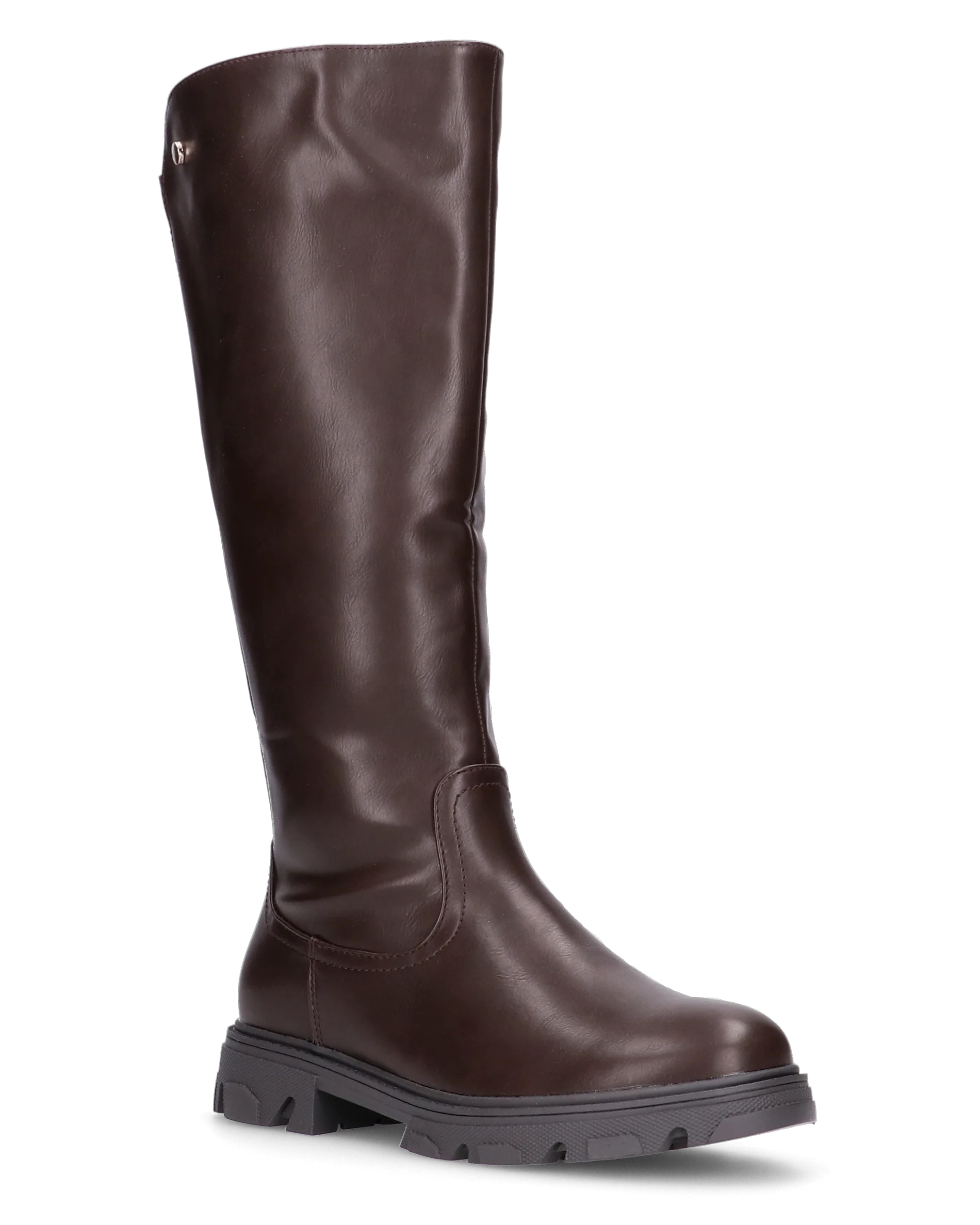 '+Size TONIA - stivale alto marrone con tacco e banda posteriore elastica, linea taglie plus! - Image 3