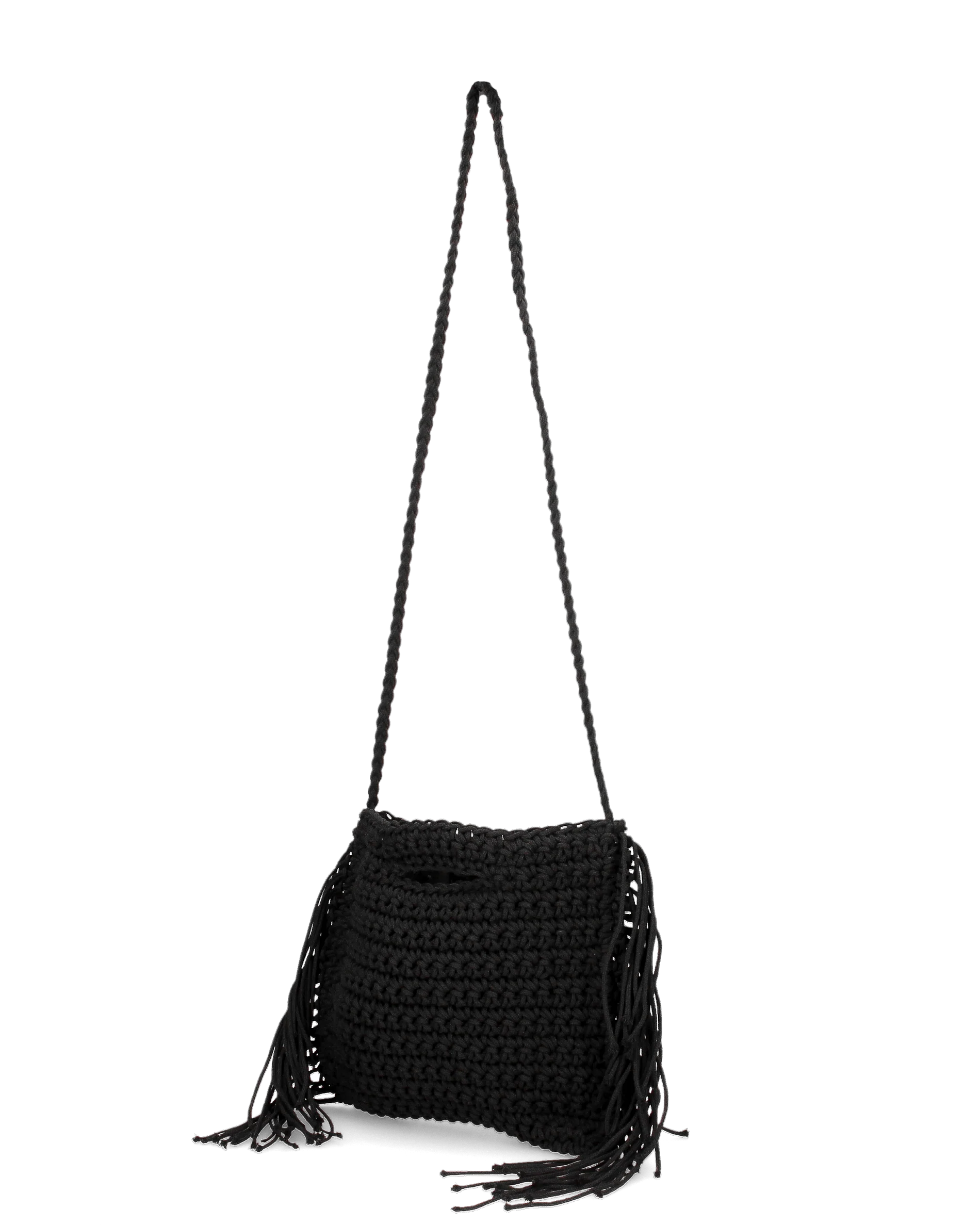 TRIXIE - borsa nera con tracolla e tessuto intrecciato - Image 3