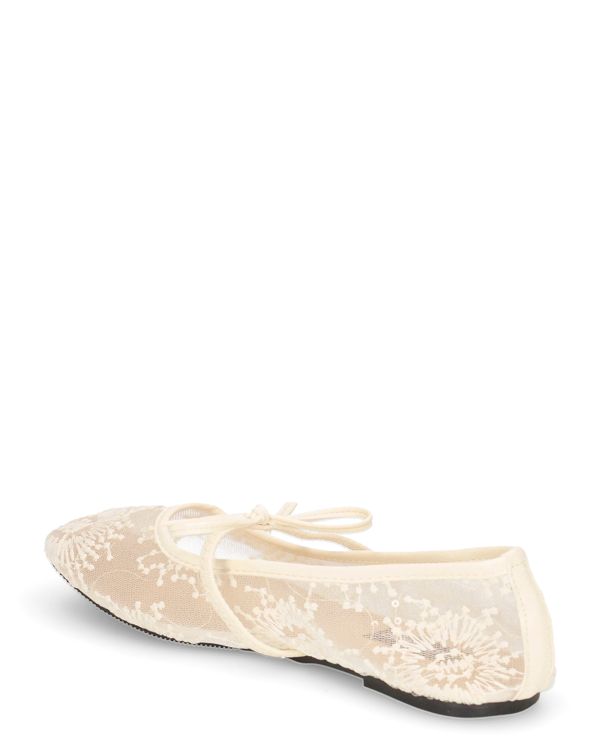 VITTORIA - ballerine beige in pizzo con fiocco - Image 5