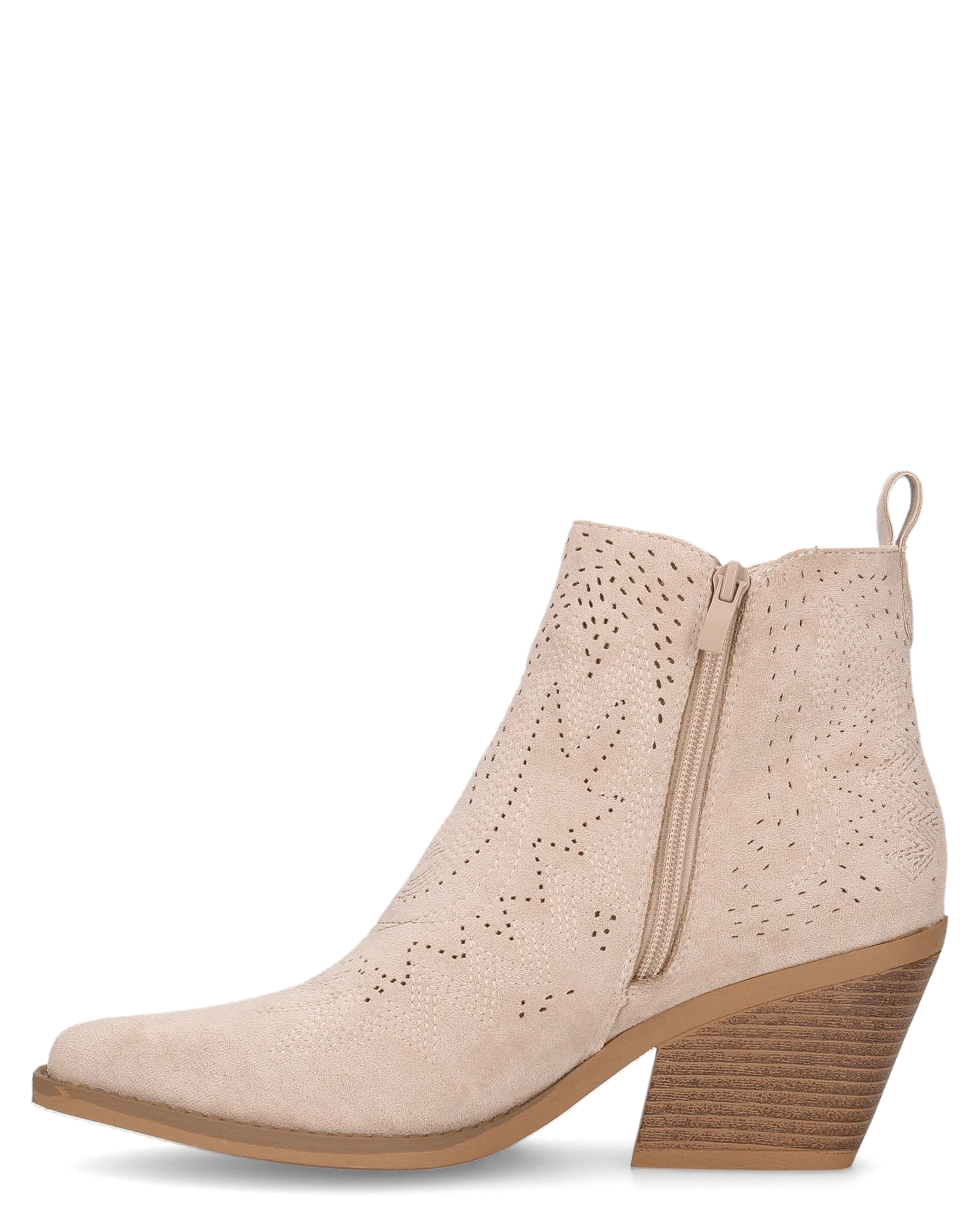 YARYNA - stivaletti camperos beige alla caviglia effetto traforato - Image 3